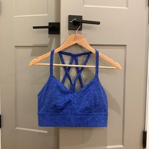 Blue sports bra